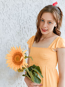 caresses brunette photo